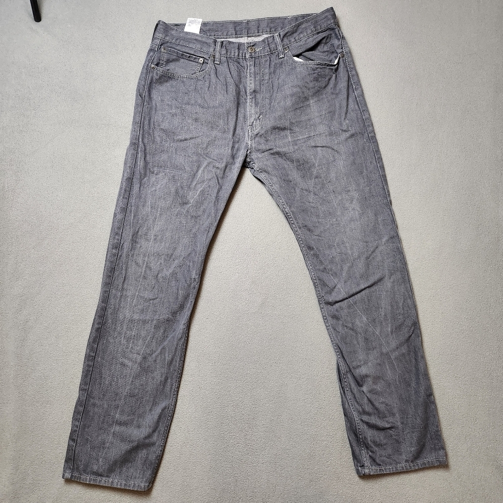 Vintage Levi's 505 Regular Fit Straight Leg Dark Gray Jeans Sz 38